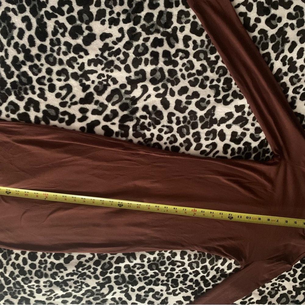 Brown Long Sleeve Bodycon Dress - Picture 2 of 7